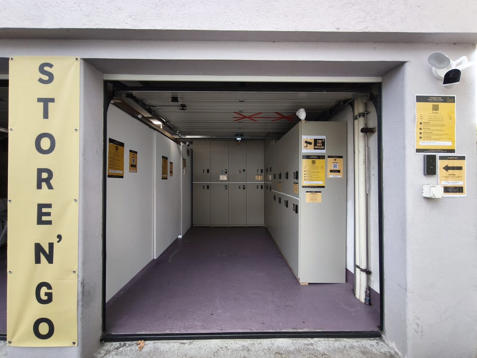 Store N' Go smart lockers with keypad, numbers 1 to 20